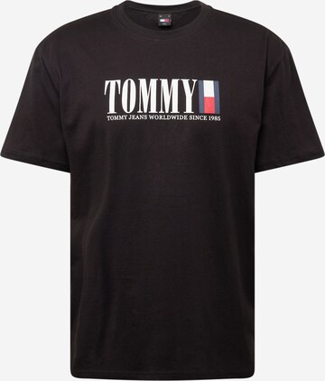 Tricou de la Tommy Jeans pe negru: față