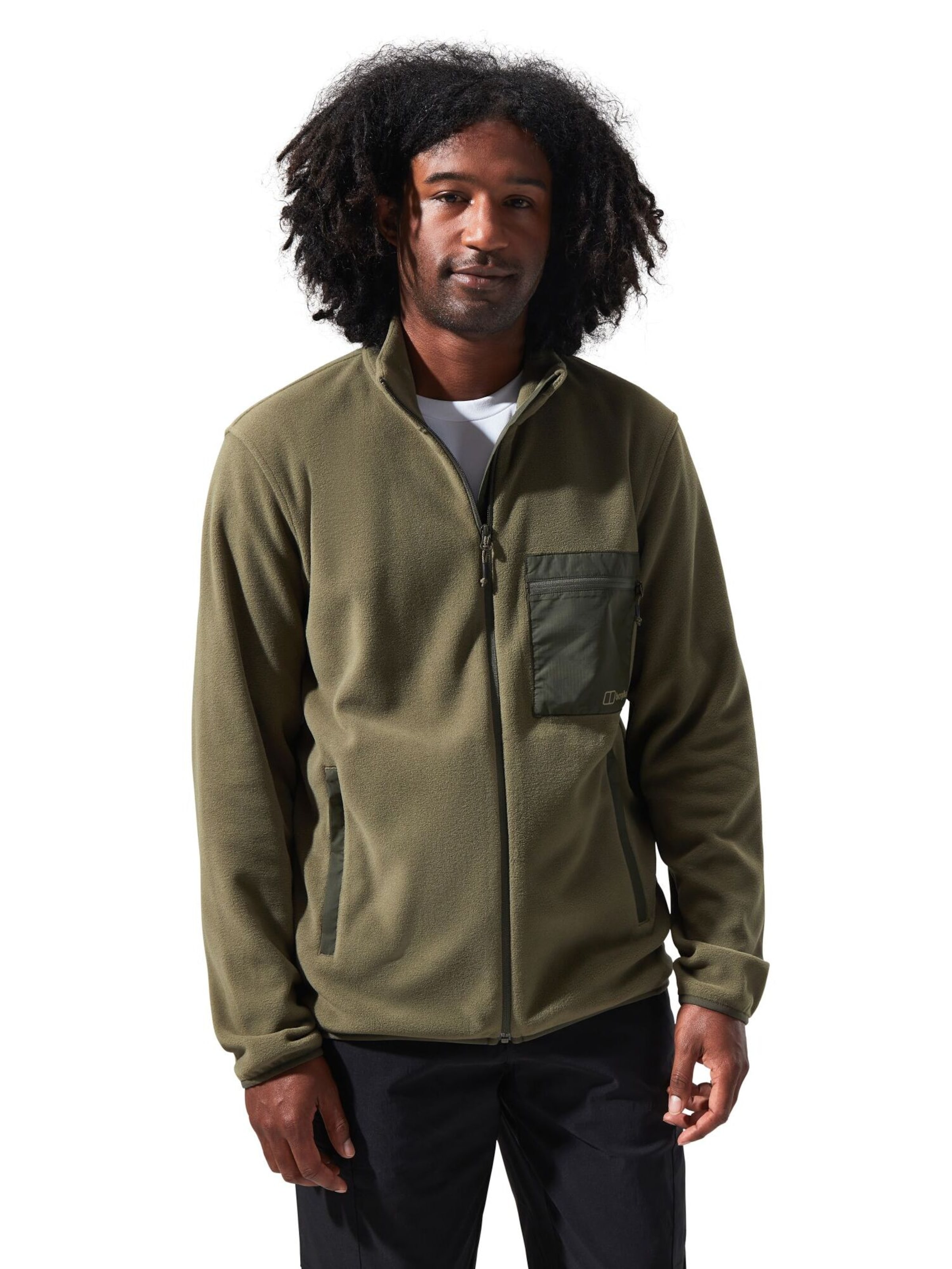 Berghaus Athletic Fleece Jacket in Khaki Olive ABOUT YOU