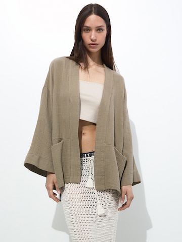 Pull&Bear Kimono – hnědá: přední strana