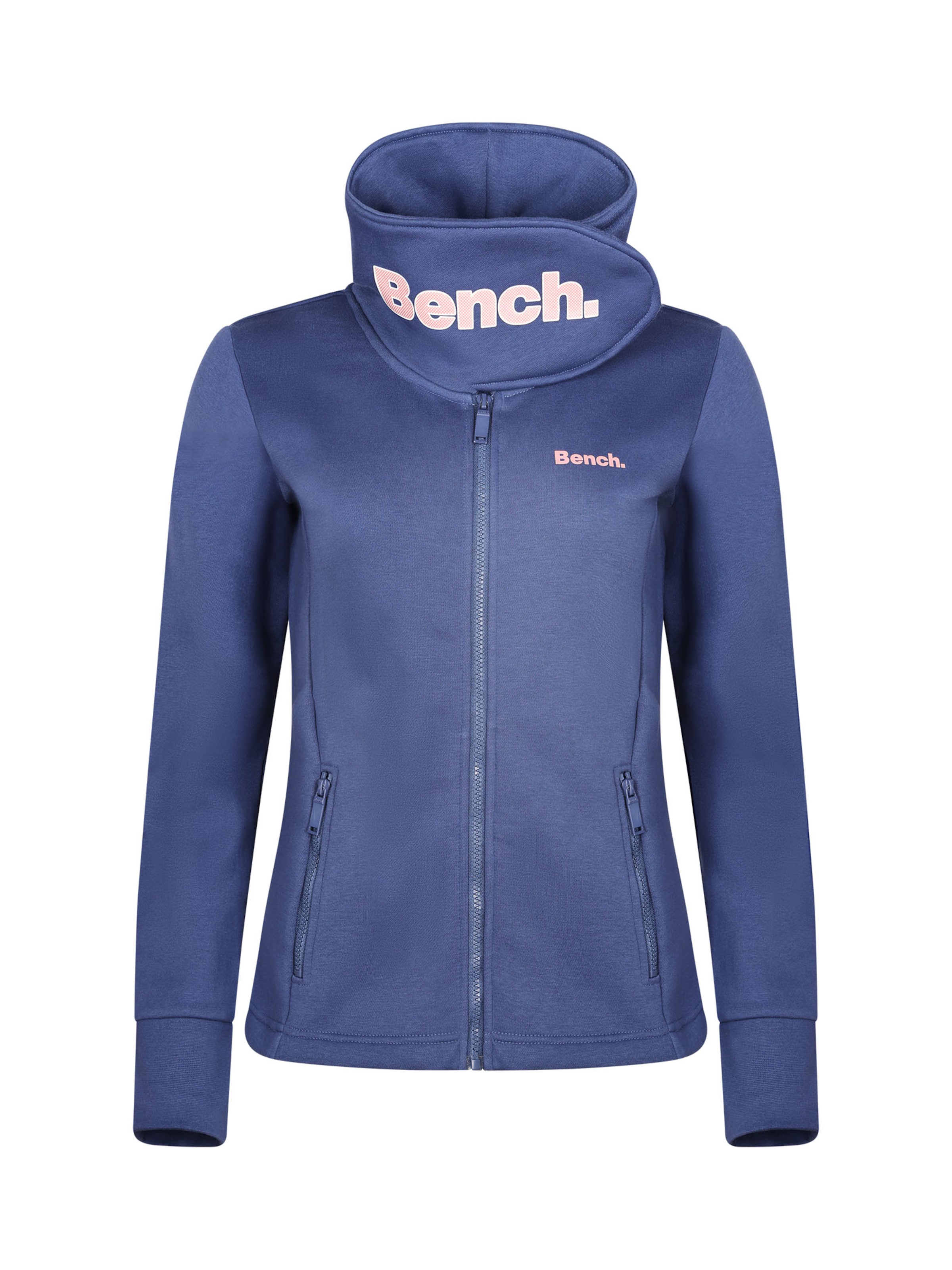 BENCH Sportsweatjacke 'Haylo' in Blau: Vorderseite