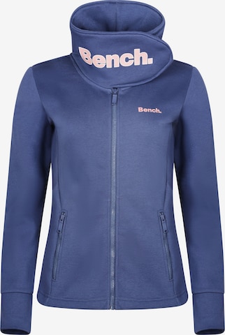BENCH Sportsweatjacke 'Haylo' in Blau: Vorderseite