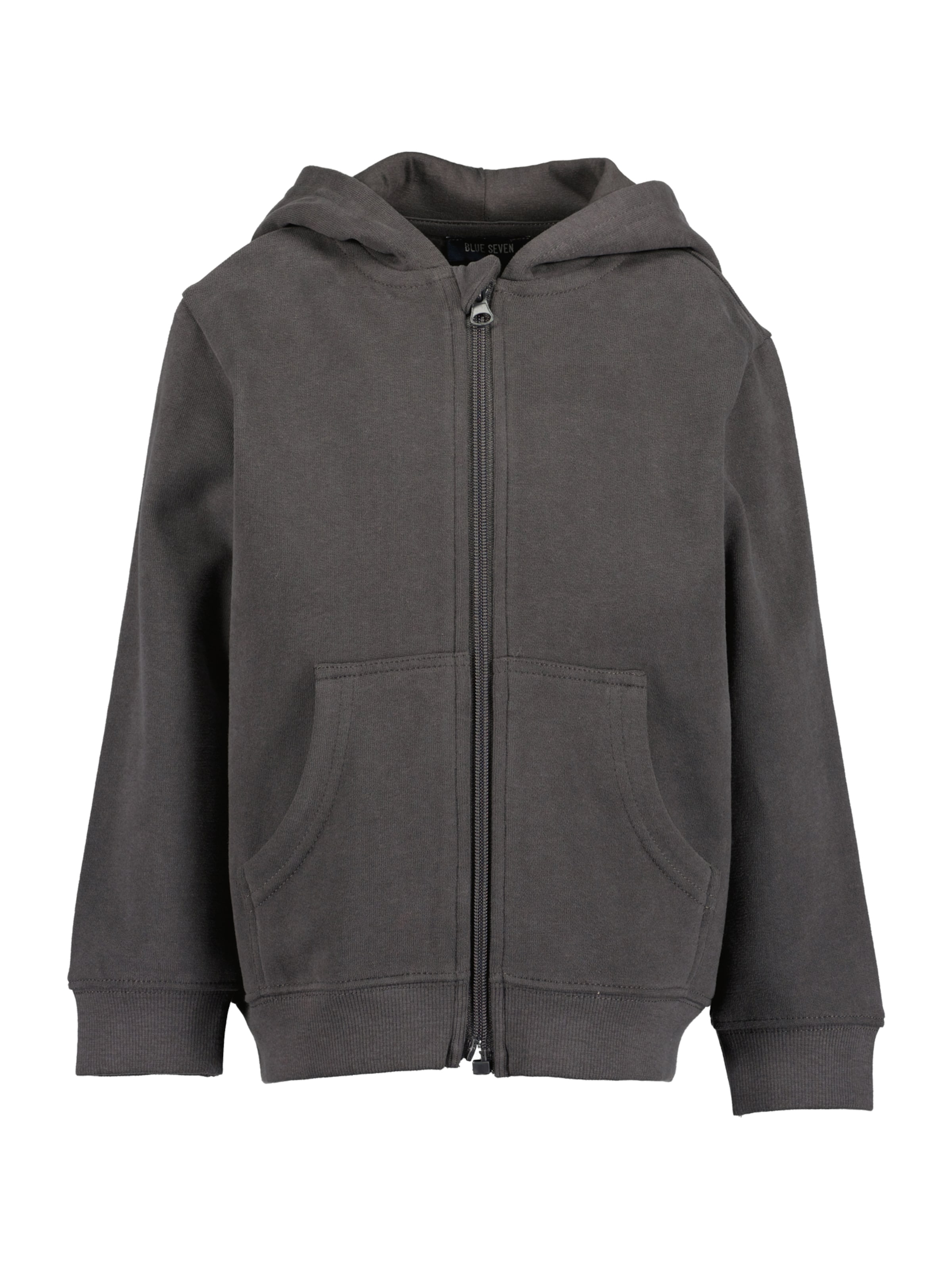 BLUE SEVEN Zip-Up Hoodie in Grey: front