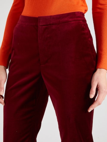 regular Pantaloni con piega frontale di Lauren Ralph Lauren in rosso