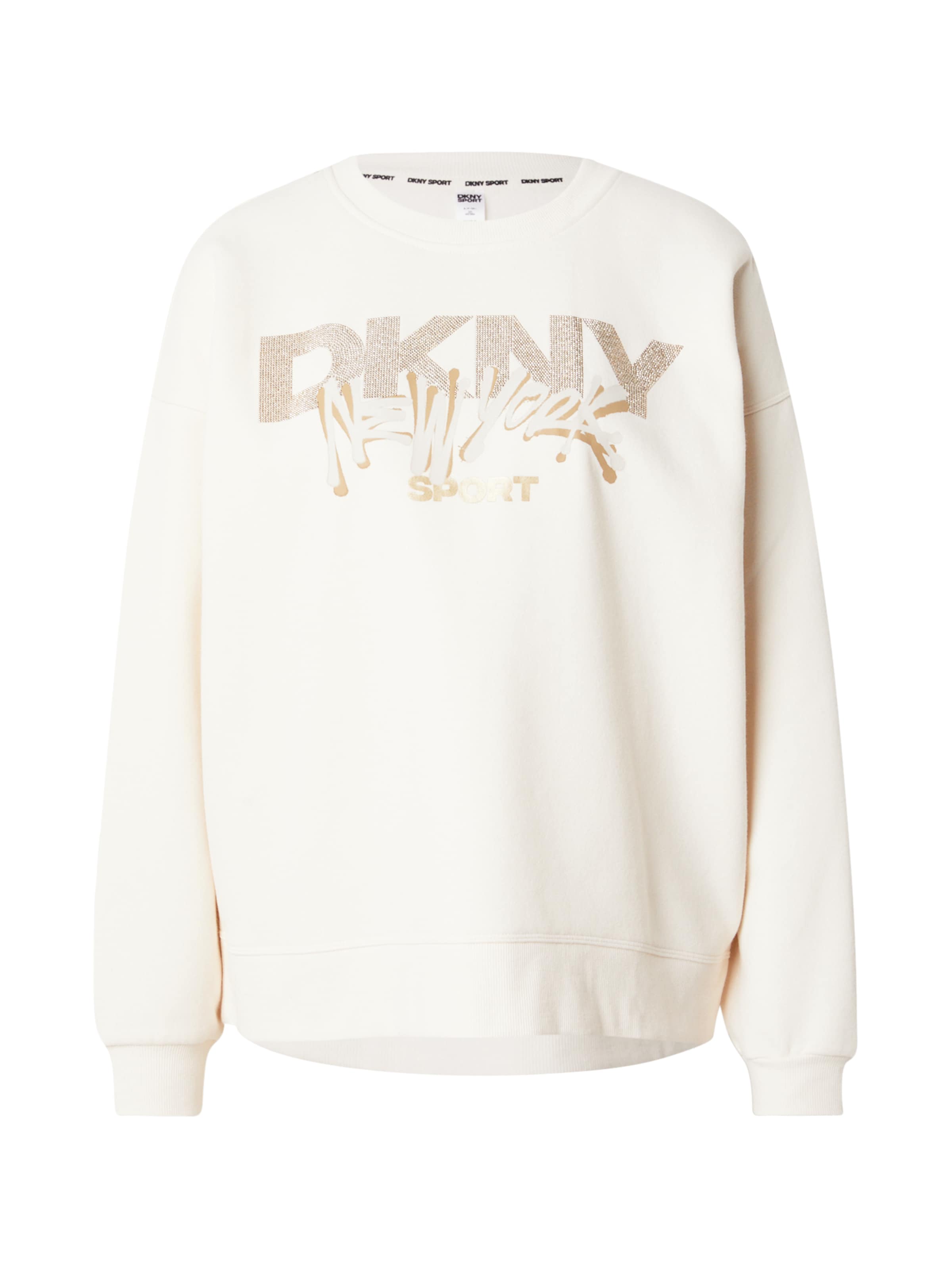 DKNY Performance Αθλητική μπλούζα φούτερ σε μπεζ: μπροστά