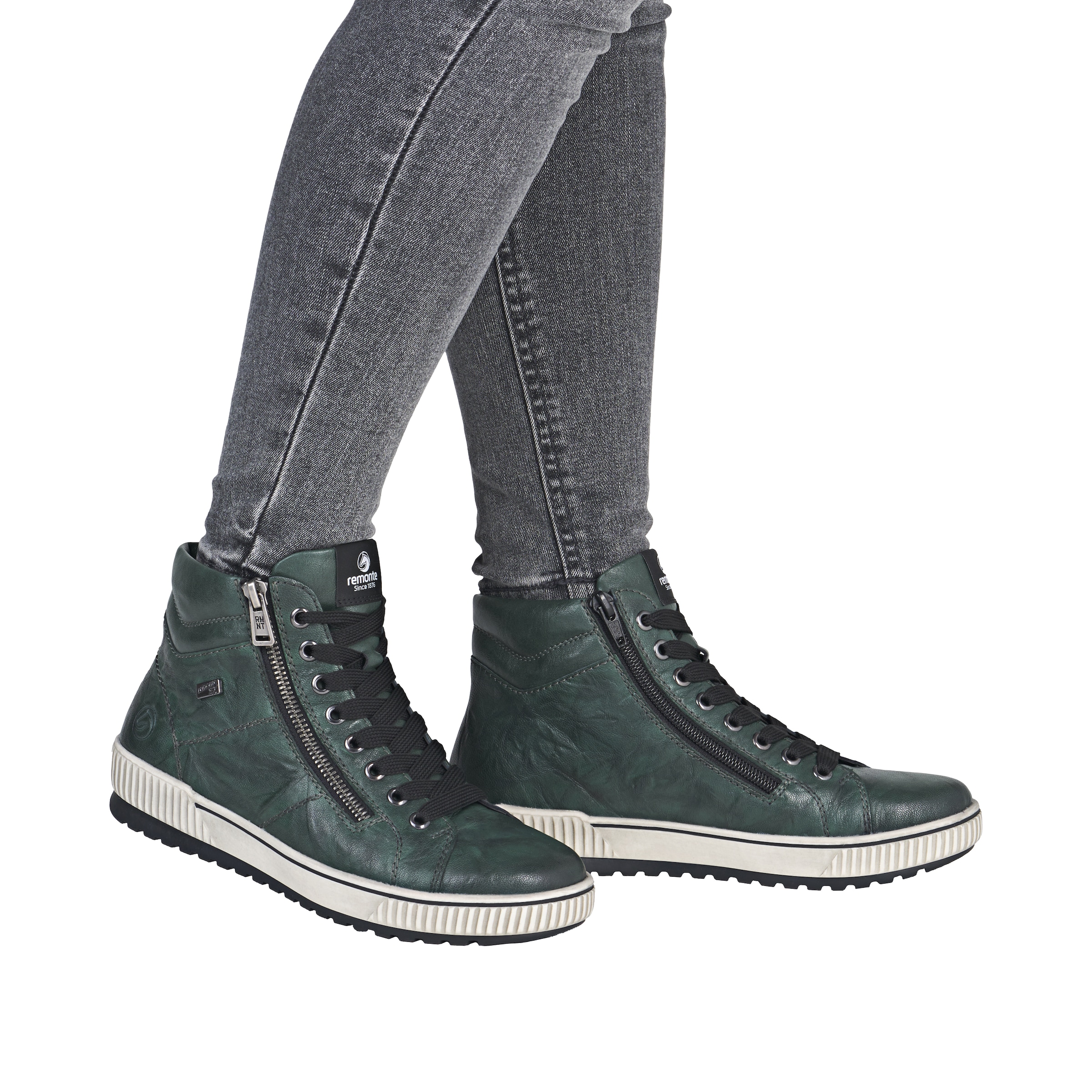 REMONTE High-Top Sneakers in Green