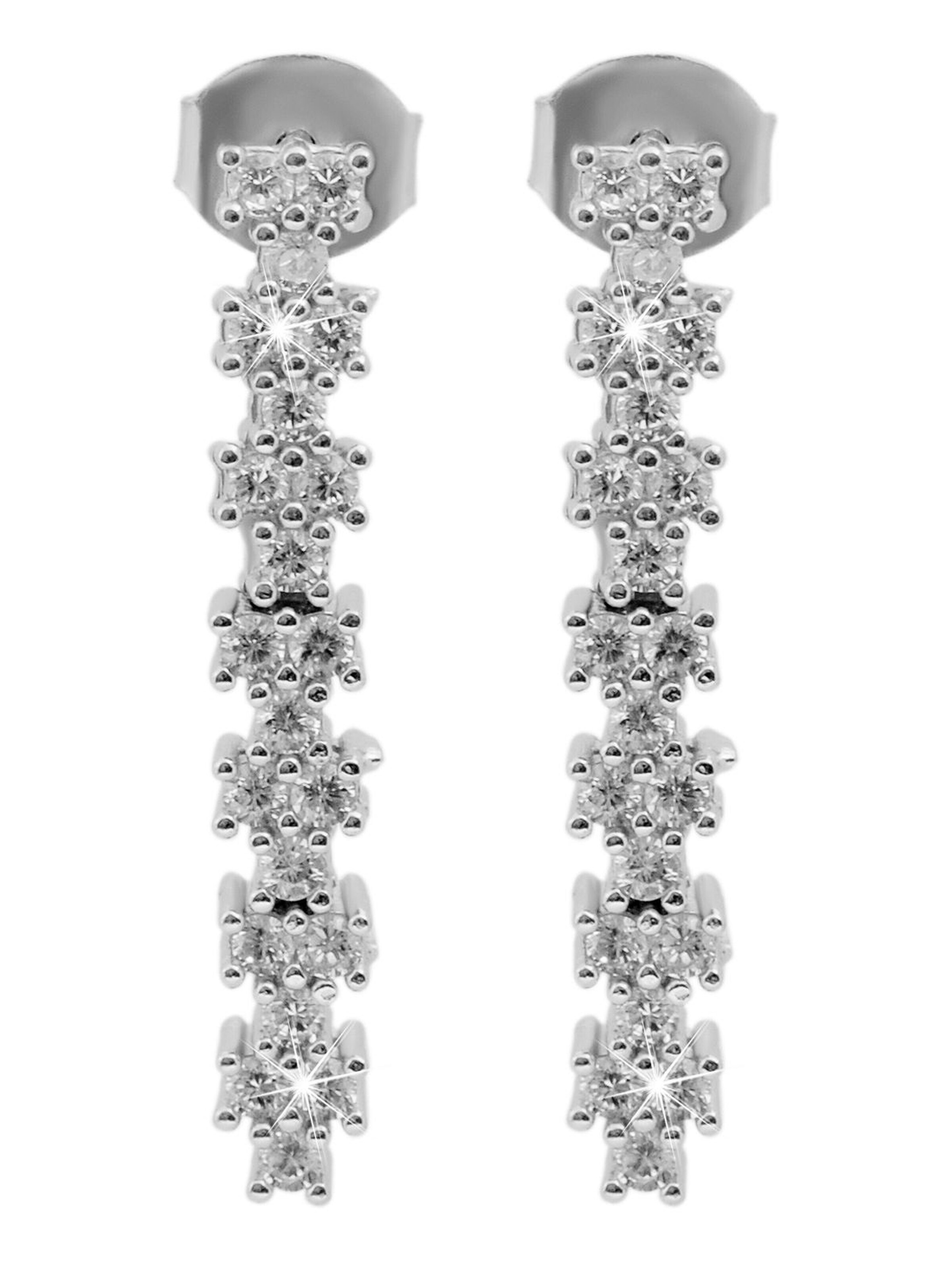 Akzent Earrings 'aus 925 Sterlingsilber, rhodiniert, langlebig' in Silver: front