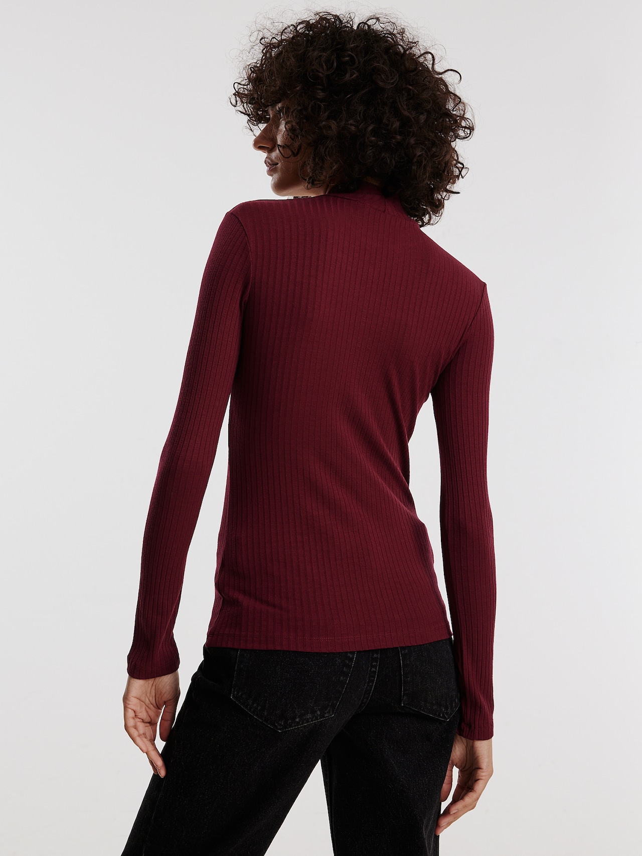 EDITED Produkte Langarmshirt 'Manon' dunkelrot