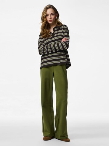 PIECES Wide Leg Bukser 'PCGunhild' i grøn