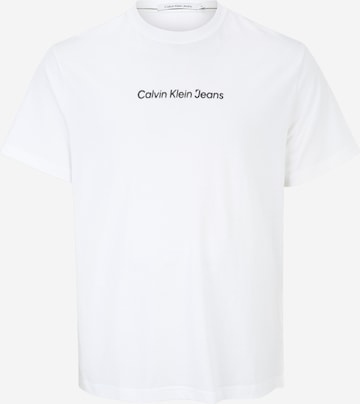 T-Shirt Calvin Klein Jeans Plus en blanc : devant