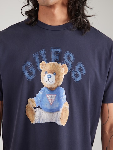 GUESS Футболка 'BEAR' в Синий