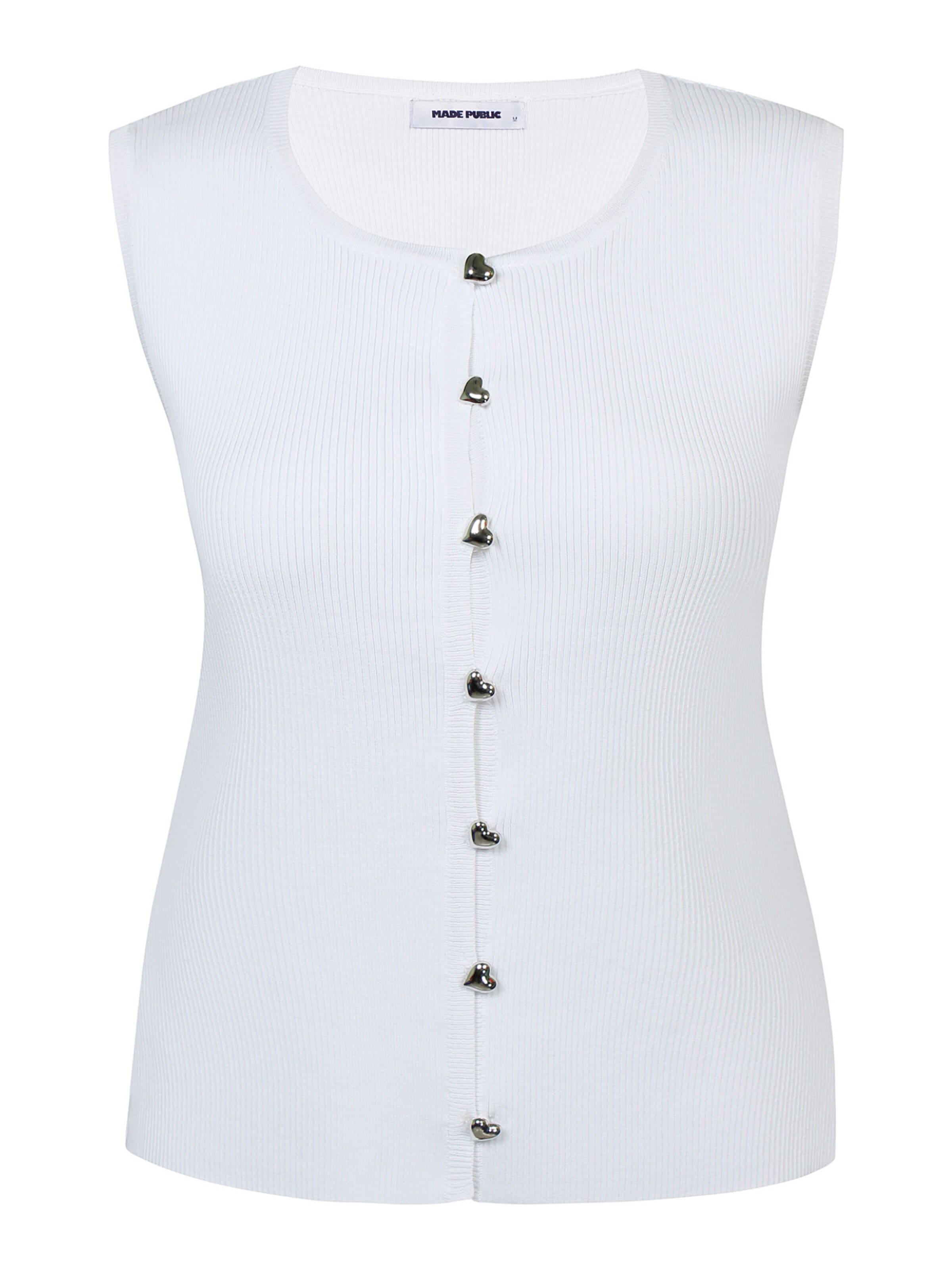 Made Public Top 'Viola 024' in White: front