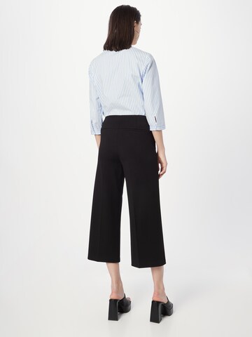 TAIFUN Loose fit Trousers with creases in Black