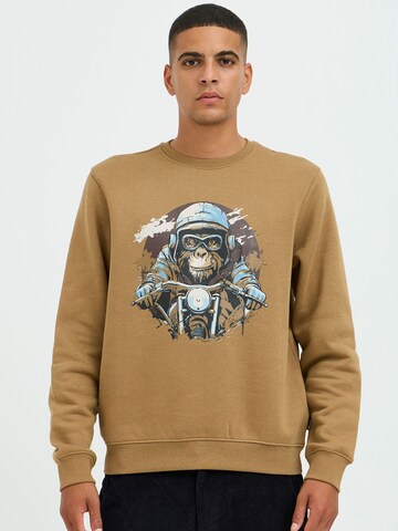 BLEND - Sudadera en marrón: frente