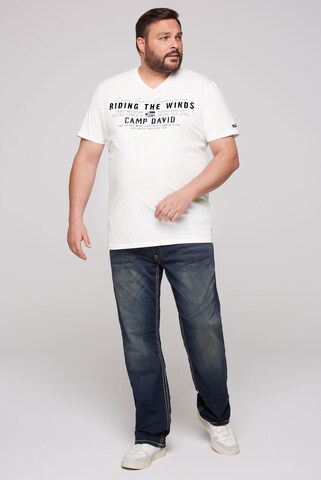 CAMP DAVID Shirt 'Paragliding Cape Town' in White