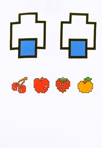 Recovered T-Shirt 'Pac Man Fruit Eyes' in Weiß