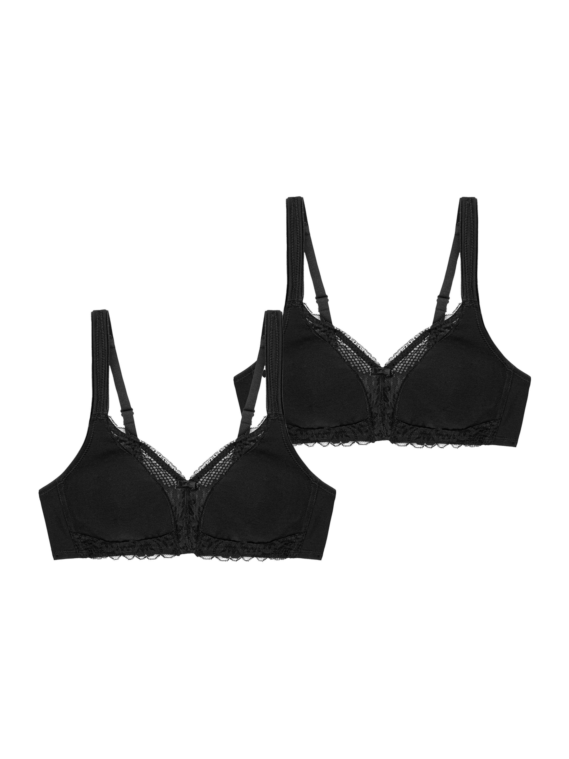 Invisible Soutien-gorge ' Modern Lace+Cotton ' TRIUMPH en noir : devant