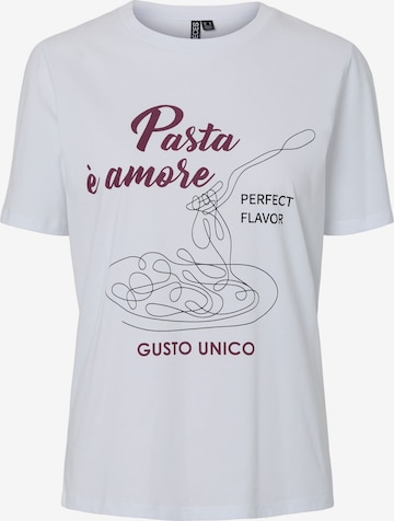 Maglietta 'PCJilliane' di PIECES in bianco: frontale