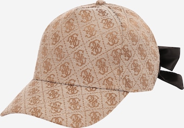 Casquette GUESS en marron : devant