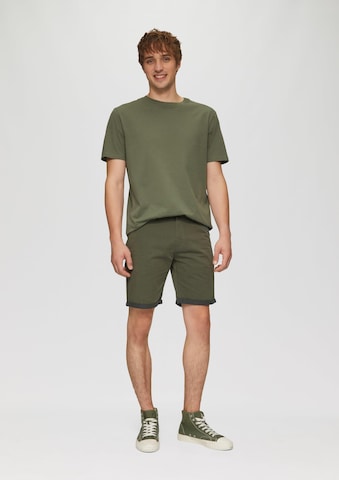 Regular Pantalon QS en vert