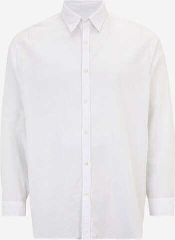 Coupe slim Chemise Jack & Jones Plus en blanc : devant