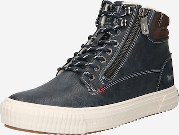 MUSTANG Sneakers hoog in Blauw: voorkant