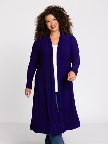 Cardigan YOEK en violet : devant