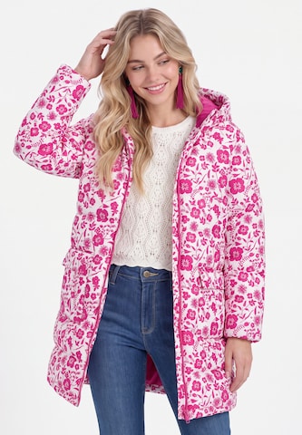 IZIA - Abrigo de invierno en rosa: frente