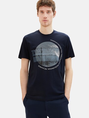 TOM TAILOR T-Shirt in Blau