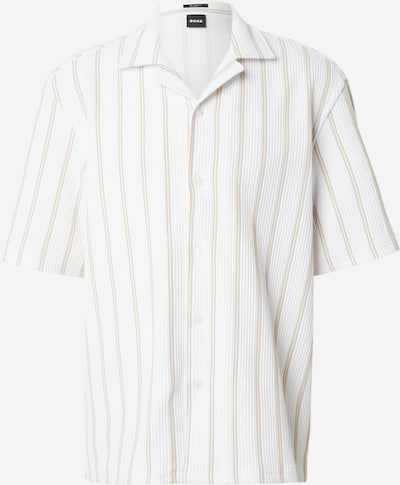 Marškiniai iš BOSS, spalva – kupranugario / balta, Prekių apžvalga