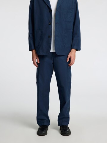 SELECTED HOMME Loosefit Cargobukser i blå: forside