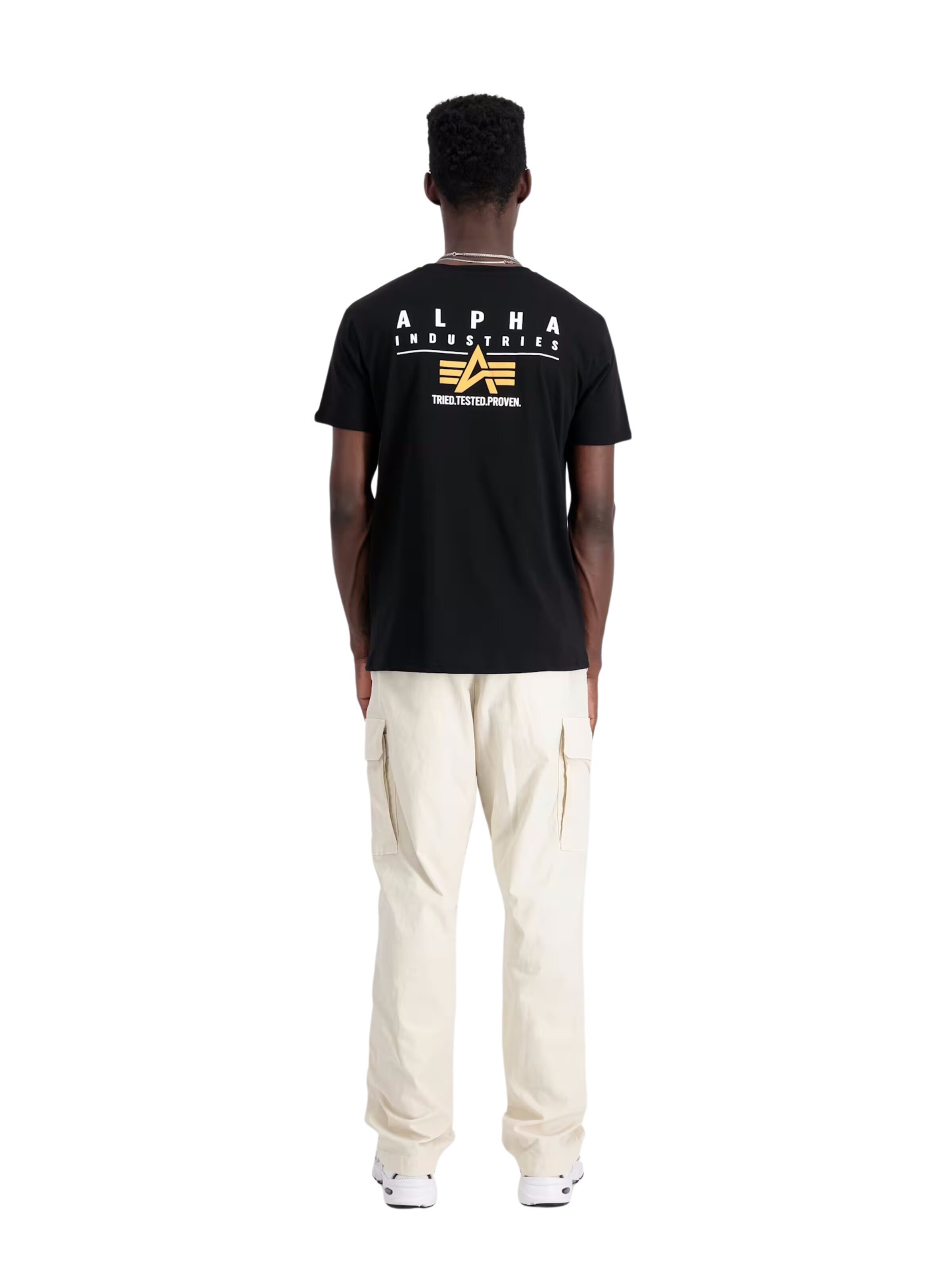 Maglietta 'Puff Print' di ALPHA INDUSTRIES in nero