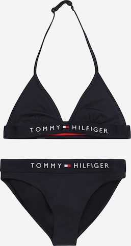 Tommy Hilfiger Underwear Trikotni nedrčki Bikini | modra barva: sprednja stran