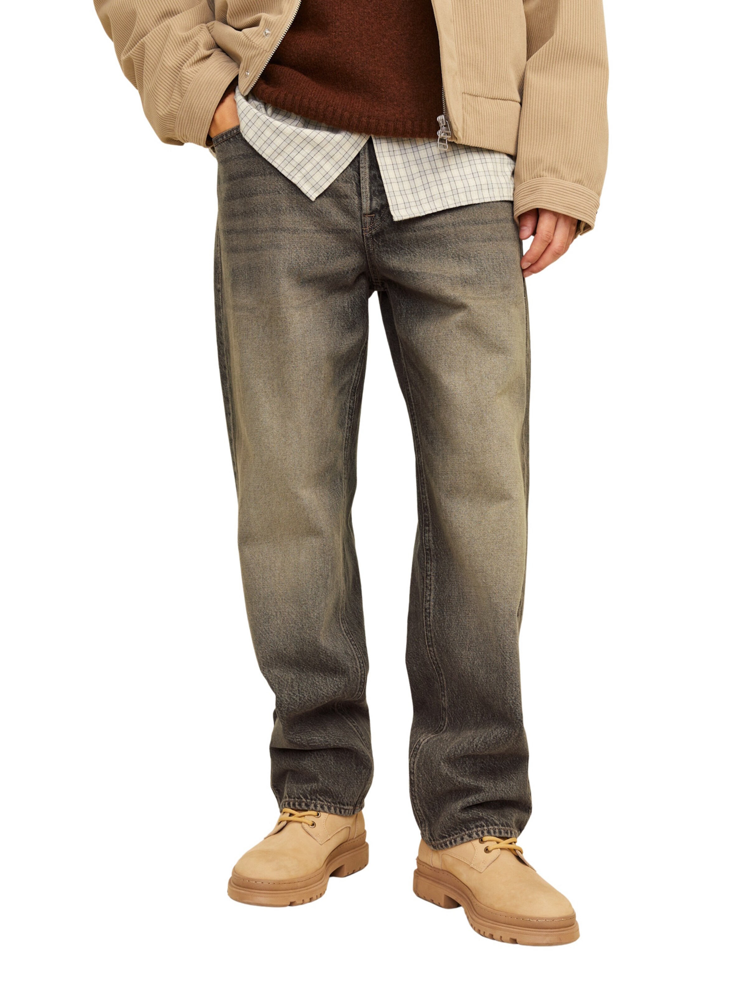 Loosefit Jean 'JJIEddie JJOriginal' JACK & JONES en noir : devant