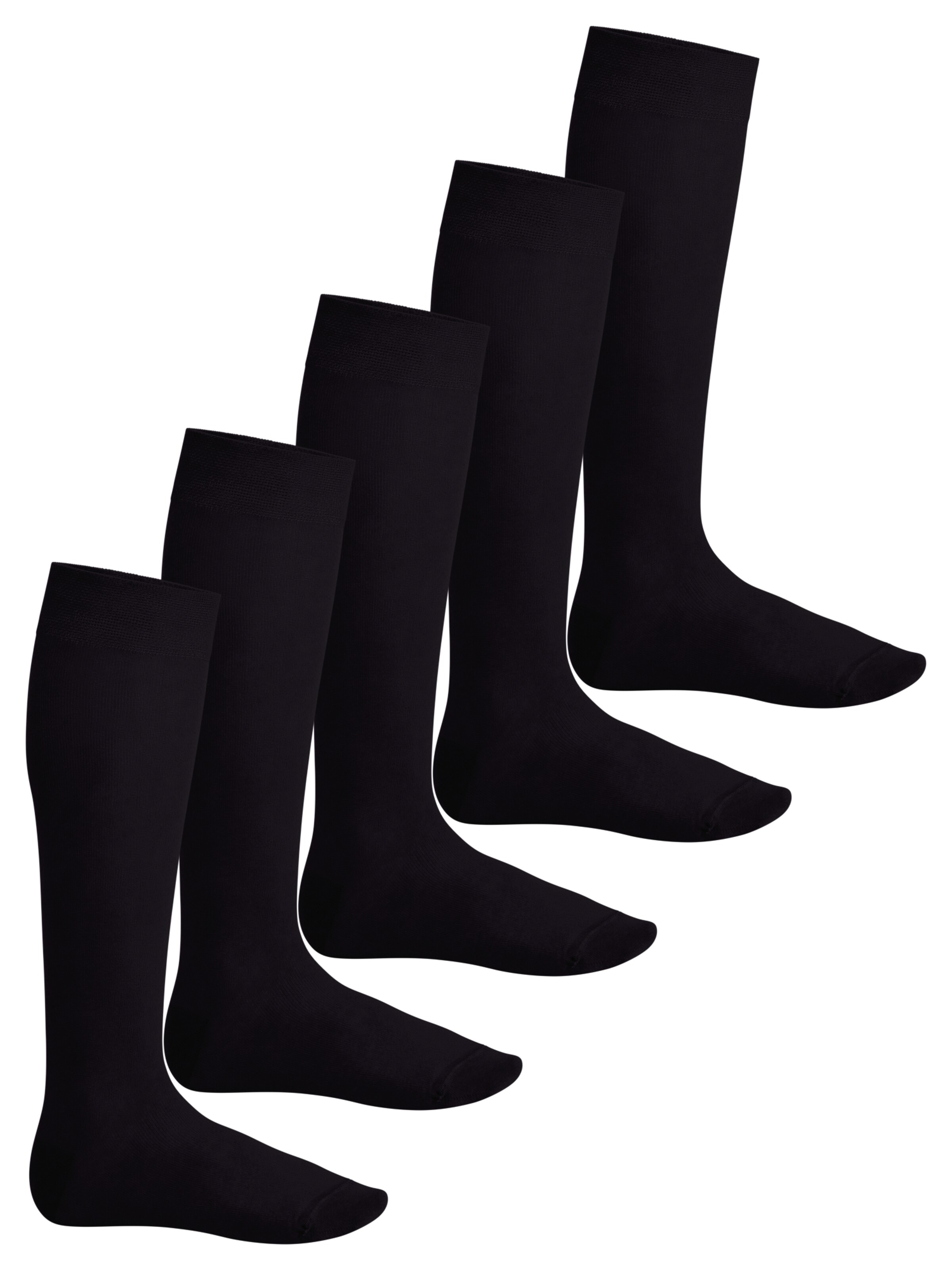 footstar Kniestrümpfe 'EVERYDAY!'‌‌‌‌‌‌‌‌‌‌ in Schwarz: Vorderseite