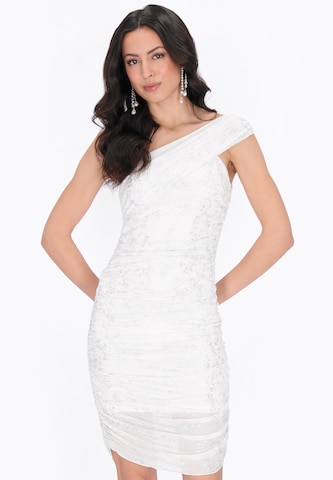 Robe de cocktail 'Festive' faina en blanc : devant