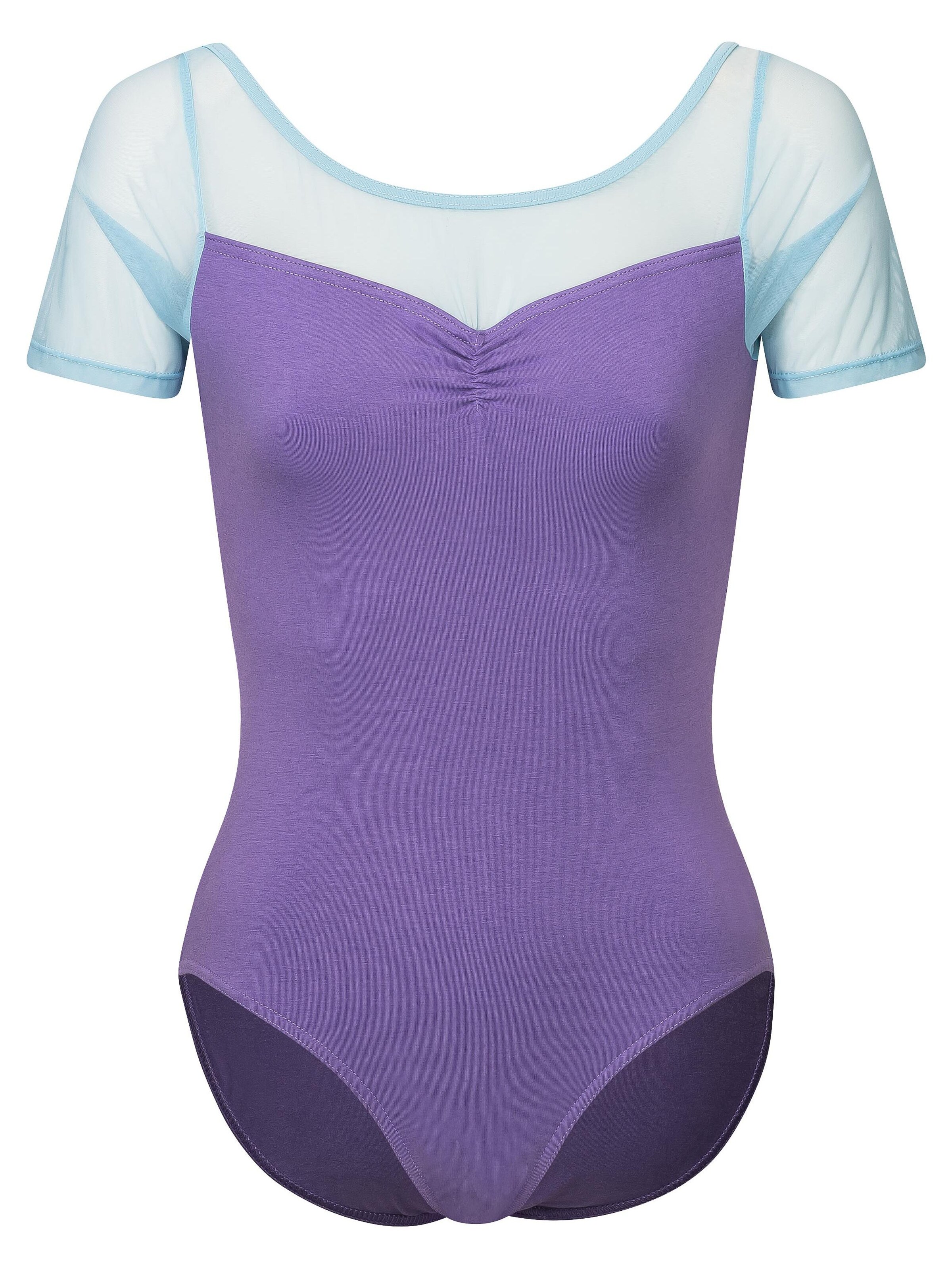 Tanzmuster Athletic Bodysuit 'Diana' in Purple: front