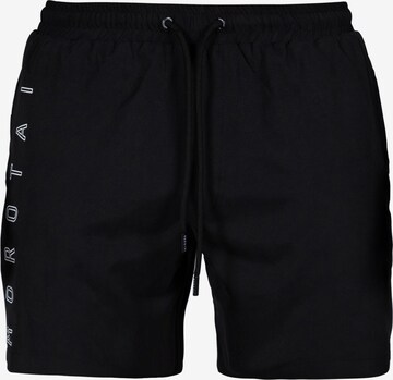 Shorts de bain MOROTAI en noir : devant