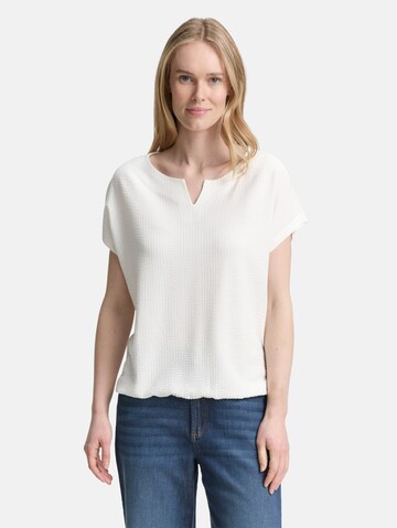 TOM TAILOR Shirt in Wit: voorkant