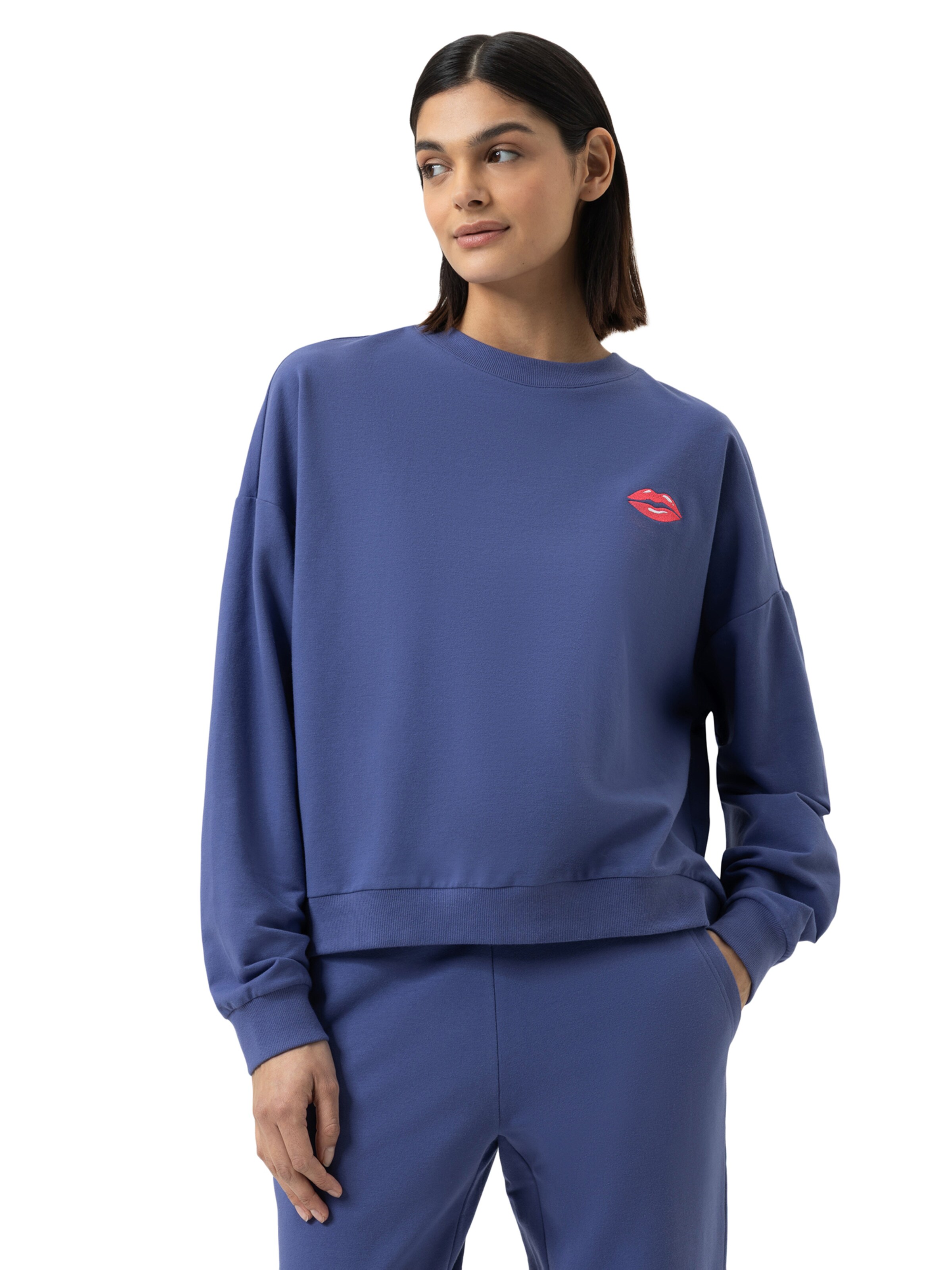 Mey Sweatshirt 'Cozy Nights' in Blue: front