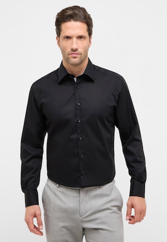 ETERNA Regular Fit Hemd in Schwarz: Vorderseite
