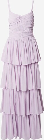 Maya Deluxe Evening Dress in Purple: front