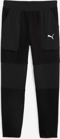 Tapered Pantaloni sport 'Fit Hybrid' de la PUMA pe negru: față