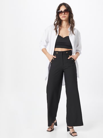 Wide Leg Pantalon Warehouse en noir