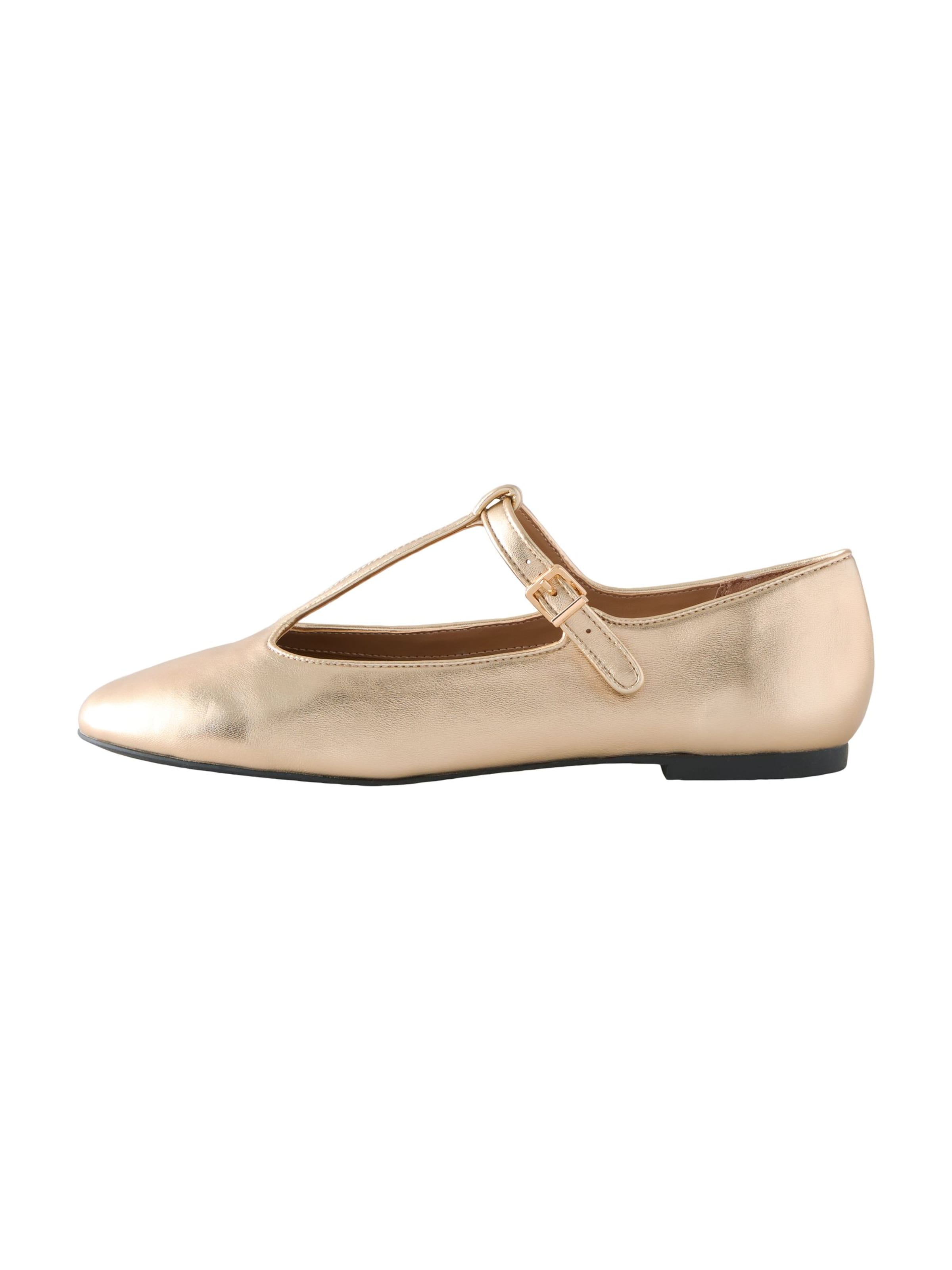 Next Ballerina met riempjes 'Forever Comfort' in Goud: voorkant