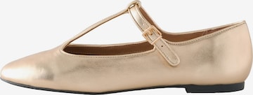 Ballerines à lanières 'Forever Comfort' Next en or : devant