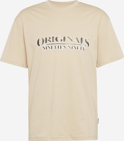 JACK & JONES T-Shirt 'GRAND' en beige / noir / blanc, Vue avec produit