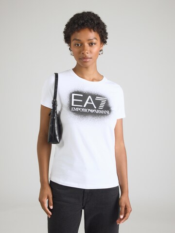 Tricou de la EA7 Emporio Armani pe alb: față