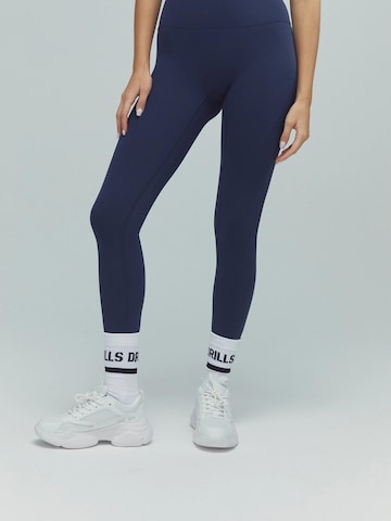 DRILLS Apparel Skinny Leggings 'ACTIVE Scrunch Leggings' in Blue
