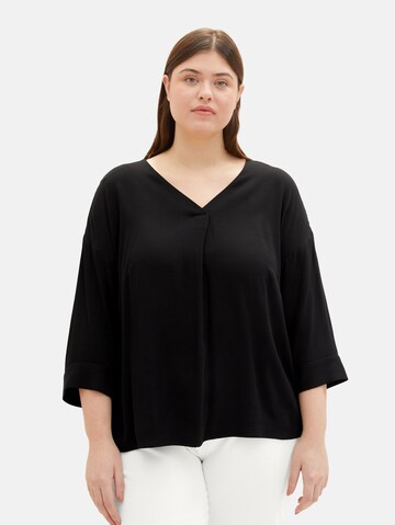 Tom Tailor Women + Bluse in Schwarz: predná strana