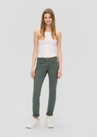 QS Slimfit Jeans i grønn